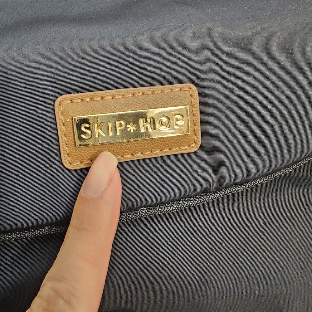 Skip Hop Navy Blue Zip Up Baby Diaper Bag With Stroller Straps NWT With Gold Zip - Picture 10 of 16